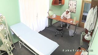 Beautiful patient sucks doctors cock