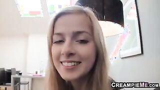 Teen Schoolgirl Gets Creampied