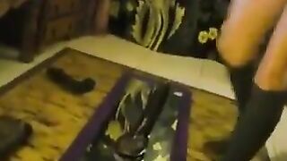 Young Girl And Her Big Black Dildo