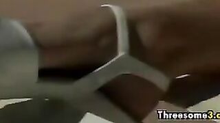 Blonde Pounded Hard In A Threesome