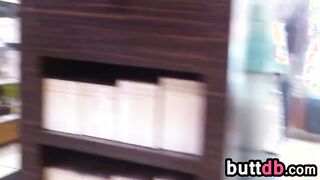 Cute Butt In Tight Jeans At A Store