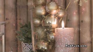 Beautiful lesbians oil and rub