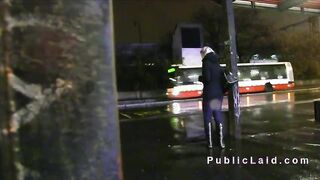 Amateur having sex in public