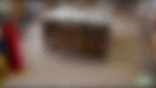 Hot nerdy girl Candy gets her tight pussy pounded by strangers massive cock