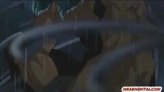 Busty hentai sixty nine style sucking cock