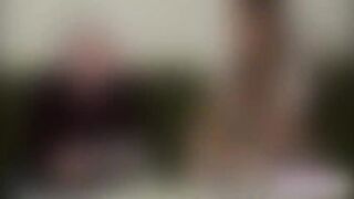 Pretty brunette Rilynn Rae massages a tower like cock and milks cum