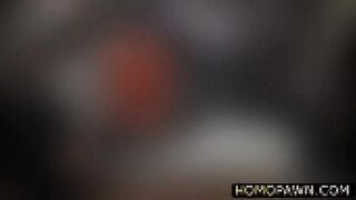 White hot man sucked two hard rock dick in the shop for a couple of bucks