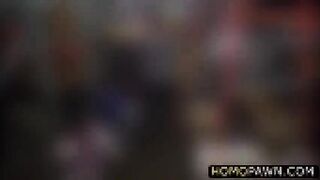 Huge dick guy gets anal banged in the pawnshop by two guys