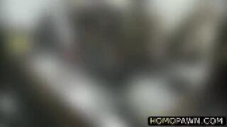 Hunk straight dude engages in a rough gay threesome in the pawnshop