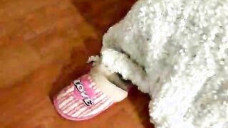 Tempting brunette gay in cotton briefs Robert exposing his sexy body in the bedroom