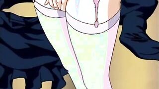 Hentai chick taking huge fat dong