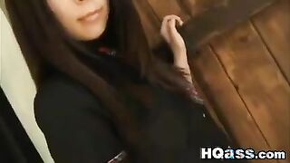 Asian Schoolgirl Teases Her Panties