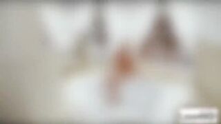 Hot sexy blonde chick prepares herself for a hardcore fuck with her hunk boyfriend