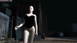 Animated vampire getting rammed