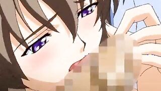 Gorgeous anime girl with huge tits