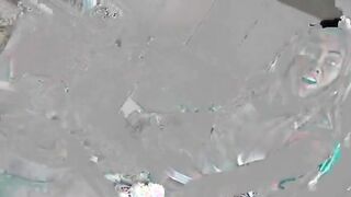 Round butt latina cutie making cookies in sexy undies