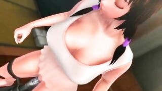 Wild animated bitch gets huge toy