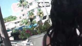 Adorable latina getting tits ice teased gives head in POV