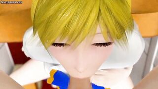 Sensational anime doing blowjob