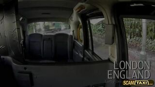 Exquisite brunette hot lady Sasha exchanges sex for taxicab toll 