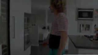 Stepmom Mercedes sucks Jossies boyfriend hard cock gets busted