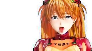 Fiery redheaded anime babe riding