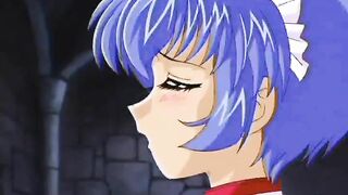 Anime maids licking their twats