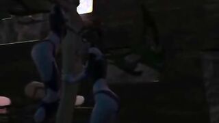 Animated angel gives fellatio