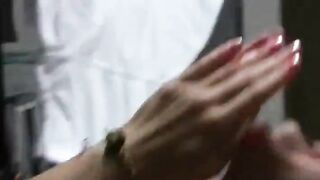 College slut showing dick sucking skills