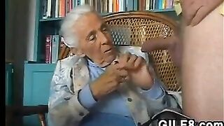 Naughty Grandma Giving A Blowjob