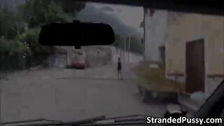 Hottie sweet Hungarian teen Tina rides a big cock