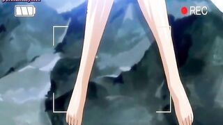 Divine boobed anime gives blowjob