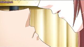 Redhead hentai cutie freting shaft