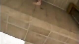 Asian Babe Smokes In A Shower