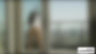 Beautiful natural tits brunette gets banged by dudes massive cock