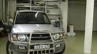 Mature Blonde Fucking In A Garage