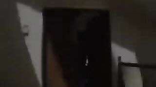 Skinny Ebony Slut In Fishnets