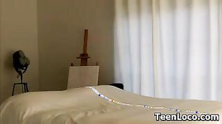 Teen And Her Boyfriend On The Bed