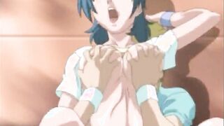 Gorgeous hentai shemale threesome gangbanged