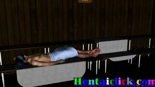 Muscular hentai gay man hot blowed and fucked