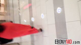 Big Ebony Ass In A Sexy Red Dress