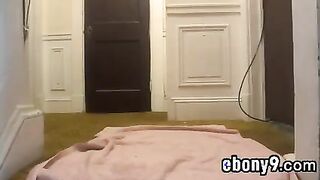 Ebony Woman Riding On A Toy