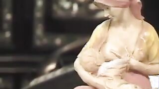 Milking Her Breasts And Pussy