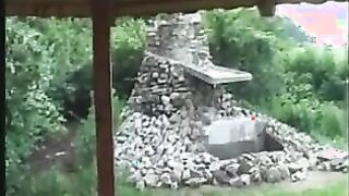 Chubby Redhead Having Sex Outside