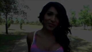 Tgirl Venus sticks her dick into TS Janes ass in threesome sex