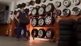 Hot Latina Fucking In The Garage