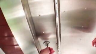 Dirty blonde eats massive dick in POV style