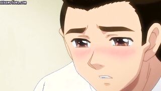 Busty anime milf having sex