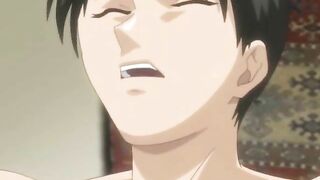 Anime babe gets her first ass fuck