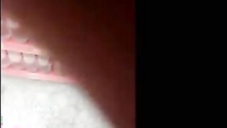 Cute Looking Ass In Purple Shorts